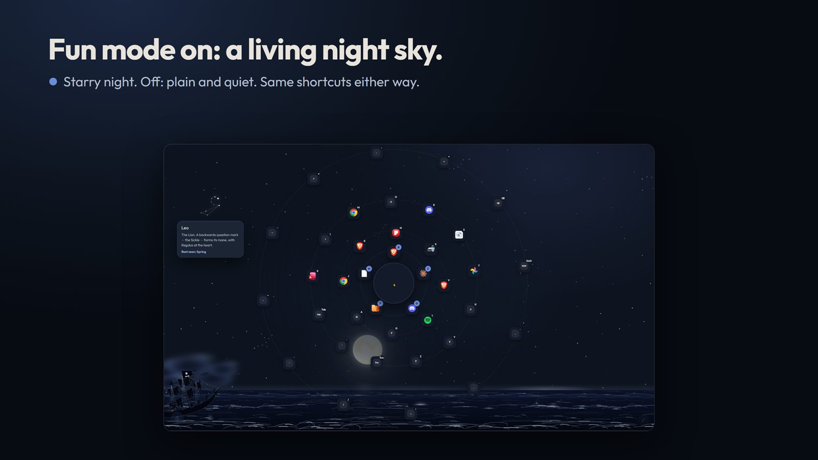 Fun mode night sky