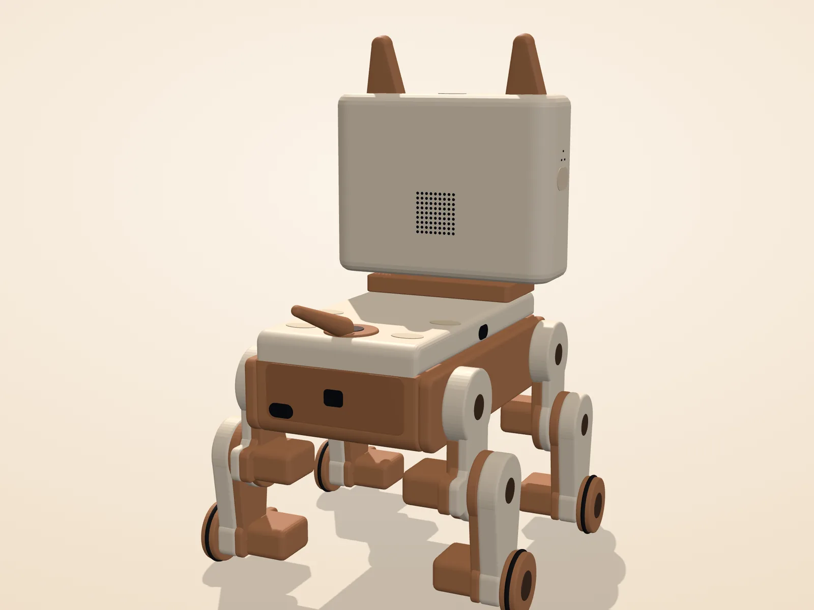 Spike from behind: speaker grille in the back of his head and the tail