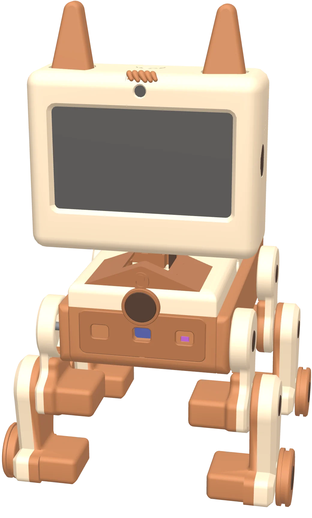 Spike the robot dog in 3D, whole, before he comes apart